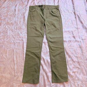 J. Crew Matchstick Jeans in Light Olive Green Straight Leg 29" Waist 30" Inseam
